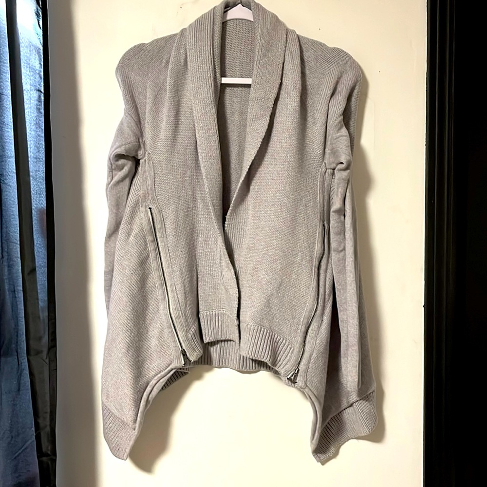 Lululemon asymmetrical grey sweater